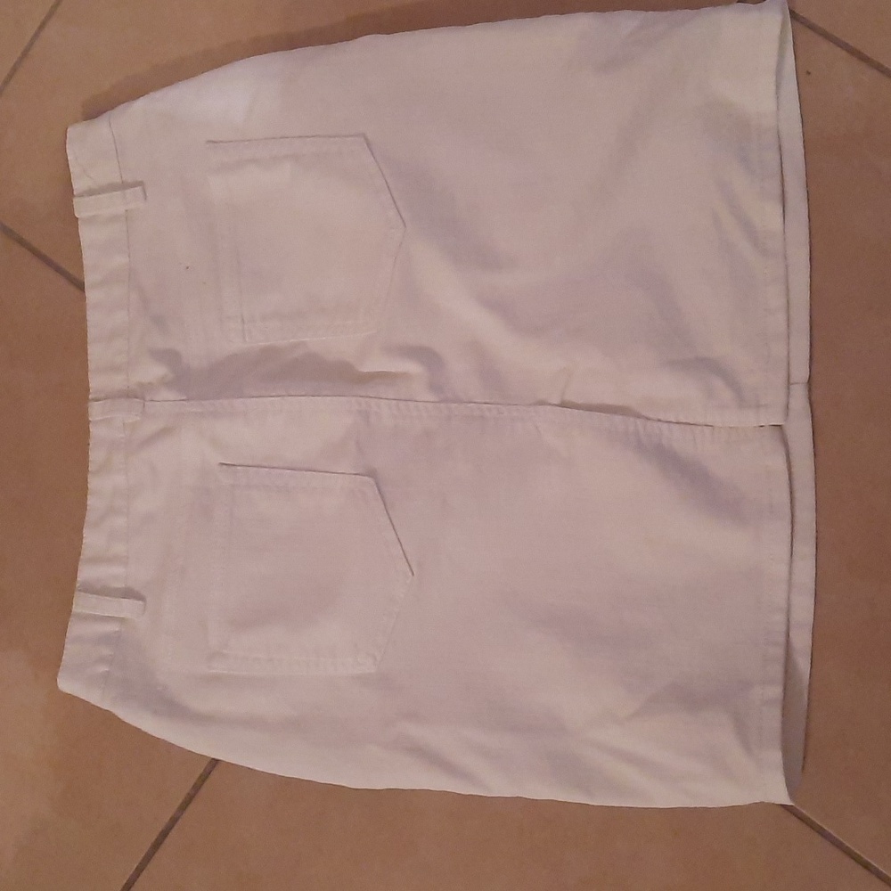 Women White Jean Skirt - Picture 4 of 5